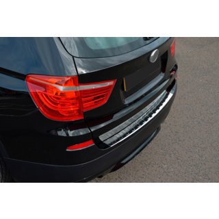 Накладка зі сталі на задній бампер OmsaLine (глянець, нерж.) BMW X3 F25 2011-2018 рр. фото 2