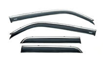 Toyota 4Runner 2009-2024 рр. Вітровики з хромованим молдингом (4 шт, Niken) фото 2