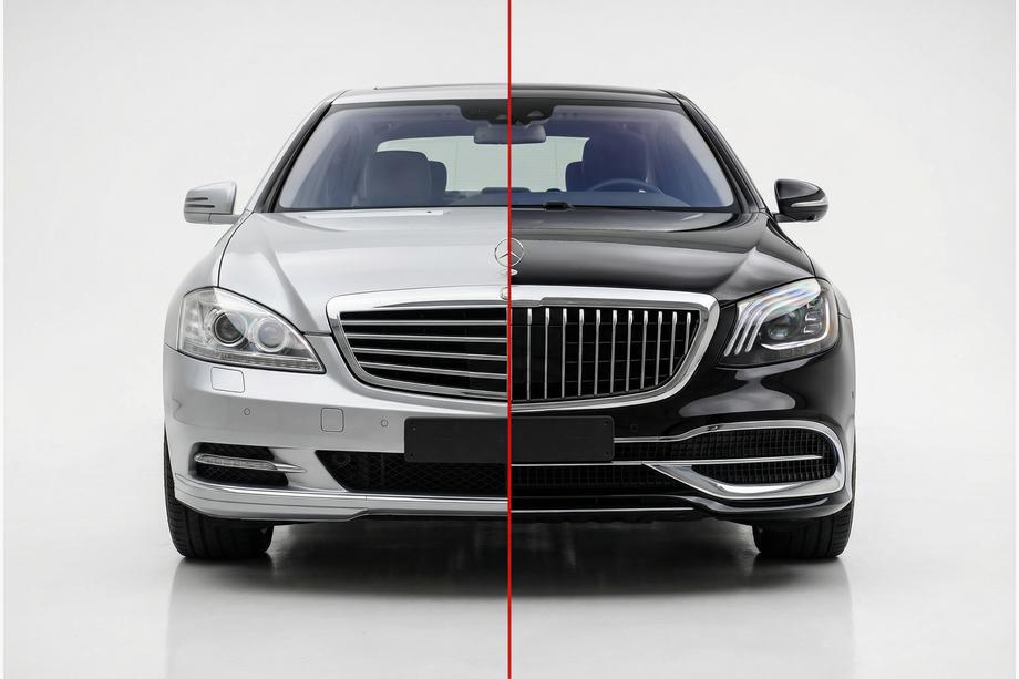 Mercedes S-class W221 2005-2013 рр. Комплект рестайлінгу в X222 Maybach S600 Image
