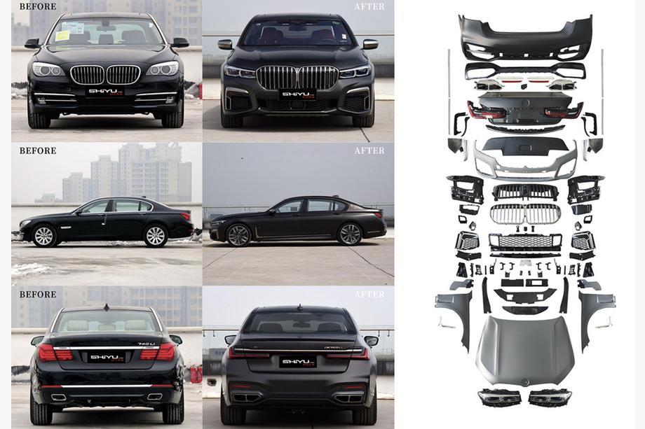 BMW 7 серія F01/F02 2008-2015 рр. Комплект рестайлінгу в G12 M760 (з заміною кришки багажника і задніх крил) Фото 5