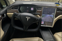 Tesla Model X 2015- рр. Кермо штурвал (Шкірвініл та вставки карбону) фото 1