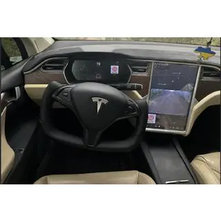 Кермо штурвал (Шкірвініл та вставки карбону) Tesla Model X 2015- рр. фото 1