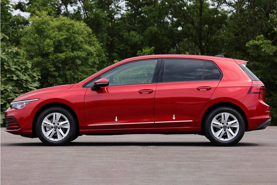 Volkswagen Golf 8 2019- рр. Молдини на двері (4 шт, нерж) Image