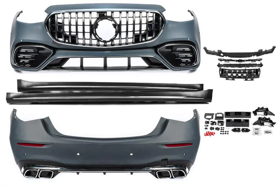 Mercedes S-class W223 2020- рр. Комплект обвісів AMG S63 з боковими порогами
