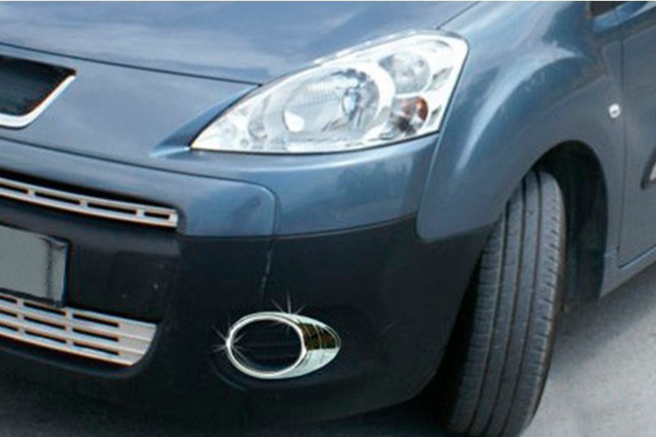 Peugeot Partner Tepee 2008-2018 рр. Окантовка протитуманок 2008-2014 (2 шт, пласт) Фото 3