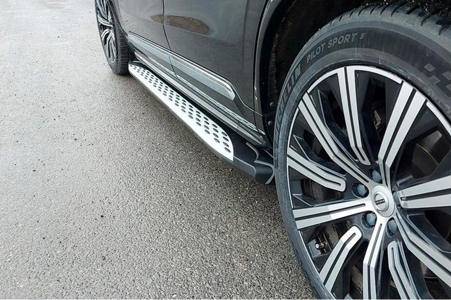 Volvo XC90 2015- рр. Бокові пороги Shining (2 шт., Алюміній)