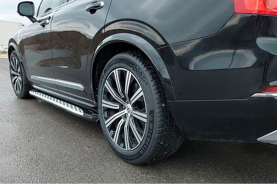 Volvo XC90 2015- рр. Бокові пороги Shining (2 шт., Алюміній) Фото 11