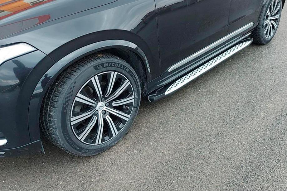 Volvo XC90 2015- рр. Бокові пороги Shining (2 шт., Алюміній) Фото 12