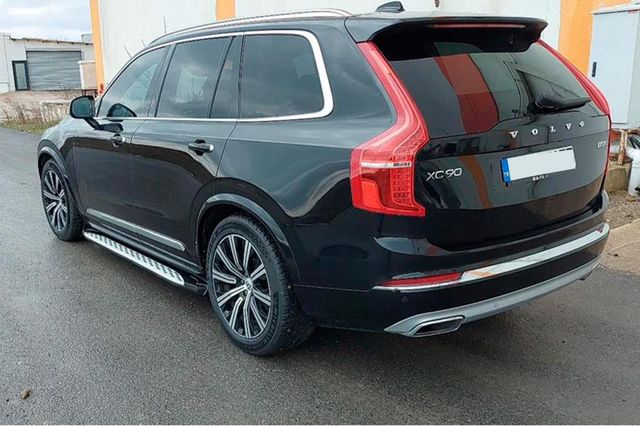 Volvo XC90 2015- рр. Бокові пороги Shining (2 шт., Алюміній) Фото 2