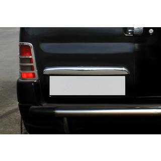 Накладка над номером (2 дв, нерж) Peugeot Partner 1996-2008 рр. фото 1