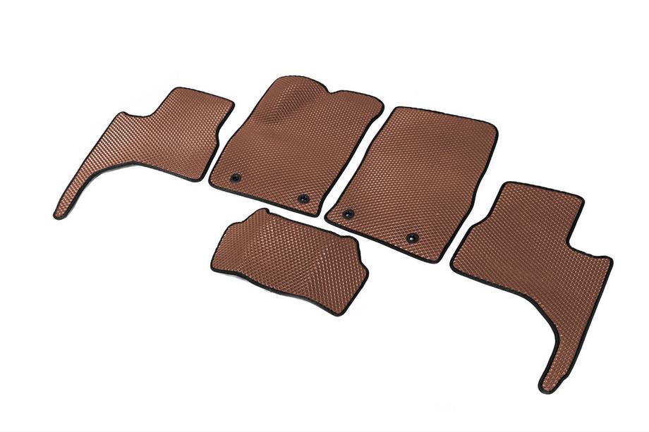 Toyota Land Cruiser 300 2021- рр. Килимки EVA (Коричневий) Фото 2