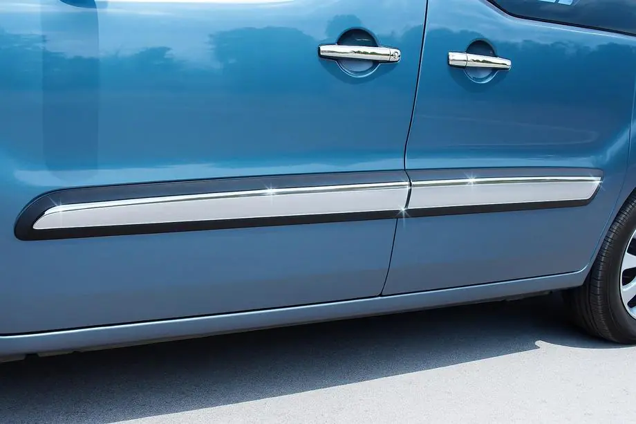 Peugeot Partner Tepee 2008-2018 рр. Молдинг дверний (4 шт, нерж) Фото 1
