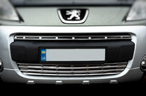 Peugeot Partner Tepee 2008-2018 рр. Накладки на решітку (2 част., нерж.) фото 3