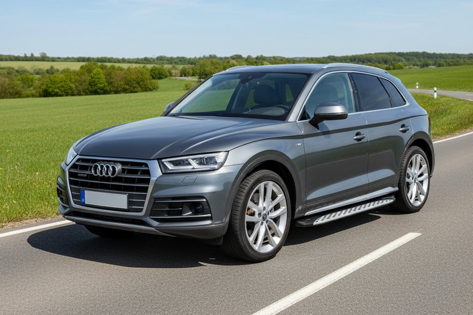 Audi Q5 2017-2025 рр. Бокові пороги Shining V1 (2 шт., Алюміній) Фото 1