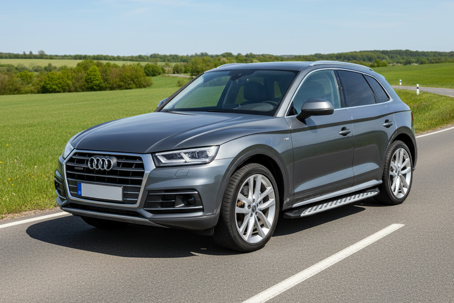 Audi Q5 2017-2025 рр. Бокові пороги Shining V1 (2 шт., Алюміній) Image