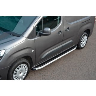 Бокові пороги Fullmond (2 шт., алюміній) Fiat Doblo III 2023- рр. фото 2