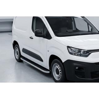 Бокові пороги Tayga Grey (2 шт., алюміній) Fiat Doblo III 2023- рр. фото 1