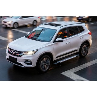 Бокові пороги New Vision Grey (2 шт., алюміній) Chery Tiggo 7 2020- рр. фото 1