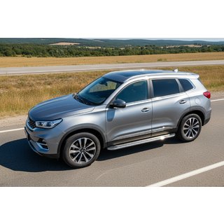 Бокові пороги Maydos V2 (2 шт., алюміній) Chery Tiggo 7 2020- рр. фото 1