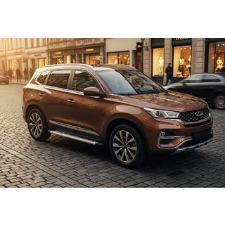 Бокові пороги Maya V2 (2 шт., алюміній) Chery Tiggo 7 2020- рр. фото 1
