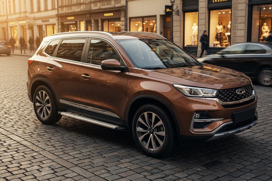 Chery Tiggo 7 2020- рр. Бокові пороги Maya V2 (2 шт., алюміній) Image