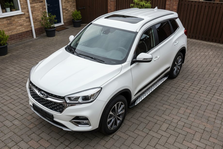 Chery Tiggo 8 2017- рр. Бокові пороги Shining (2 шт., алюміній) Image