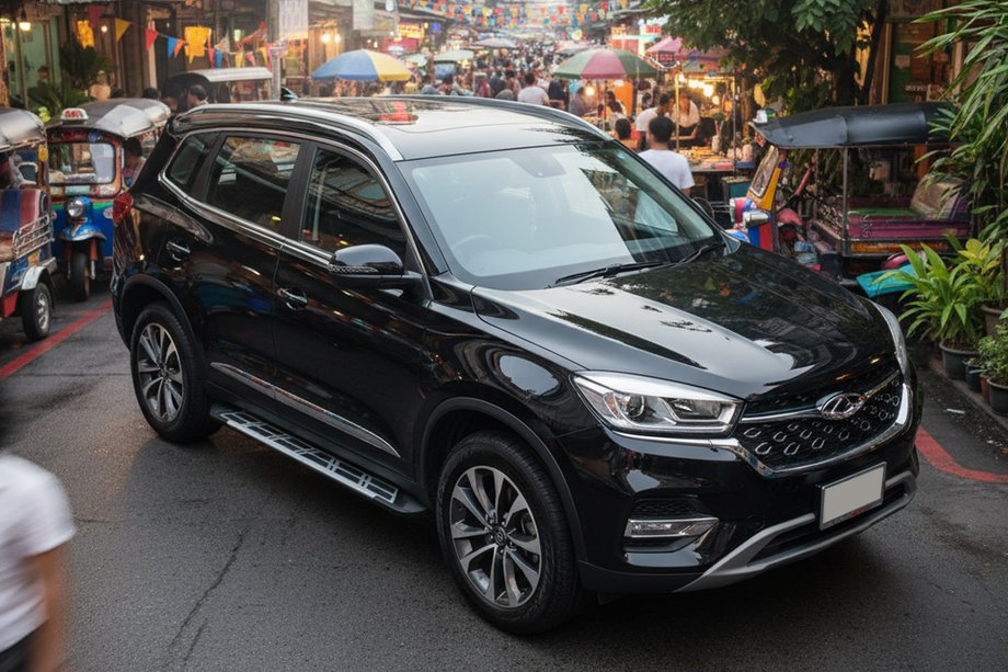 Chery Tiggo 8 2017- рр. Бокові пороги Sunrise (2 шт., алюміній) Image