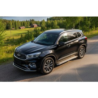 Бокові пороги Maydos V2 (2 шт., алюміній) Chery Tiggo 8 2017- рр. фото 1