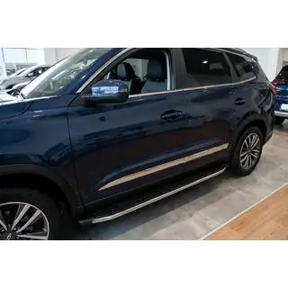 Бокові пороги Blackline (2 шт., Алюміній) Chery Tiggo 8 2017- рр. фото 1