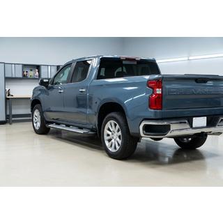 Бокові пороги Allmond Grey (2 шт., алюміній) Chevrolet Silverado 2019- рр. фото 2