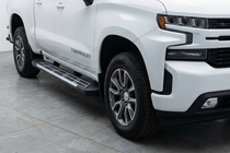 Chevrolet Silverado 2019- рр. Бокові пороги Sunrise (2 шт., алюміній) фото 1