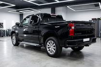 Chevrolet Silverado 2019- рр. Бокові пороги Line (2 шт., алюміній) фото 1