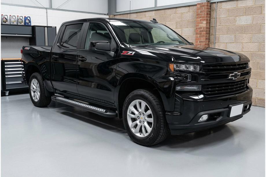 Chevrolet Silverado 2019- рр. Бокові пороги New Vision Black (2 шт., алюміній) Фото 1