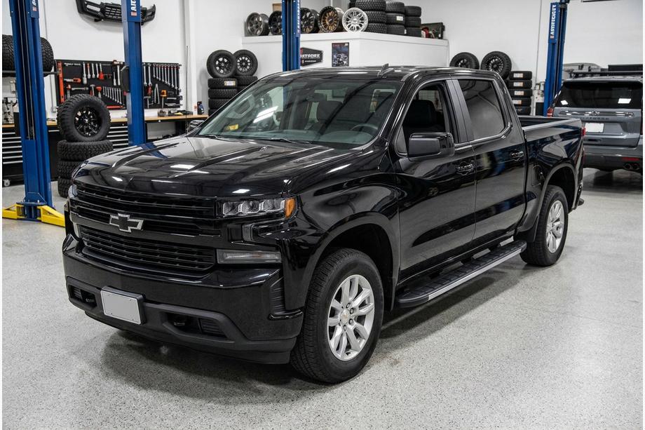 Chevrolet Silverado 2019- рр. Бокові пороги Duru (2 шт., алюміній) Image