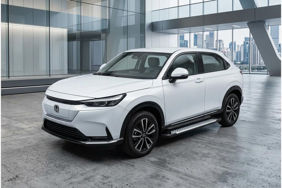 Honda eNS1 2022- рр. Бокові пороги Allmond Grey (2 шт., Алюміній) Image