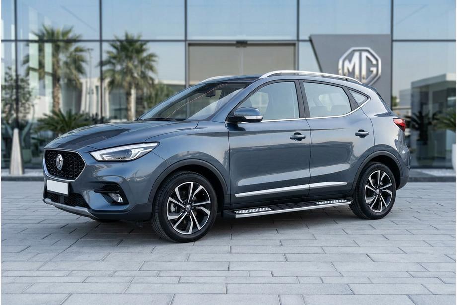 MG ZS 2017-2024 рр. Бокові пороги Tayga V2 (2 шт., Алюміній) Фото 1