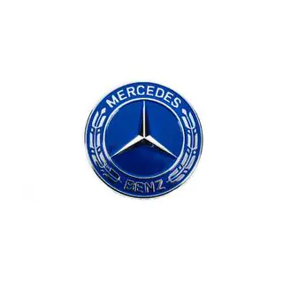 Заглушка замість емблеми на капот Mercedes (синя, 57мм) фото 2