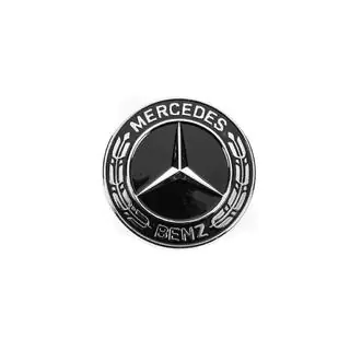 Заглушка замість емблеми на капот Mercedes (чорна, 57мм) фото 2