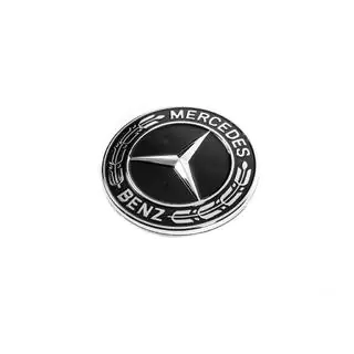 Заглушка замість емблеми на капот Mercedes (чорна, 57мм) фото 1