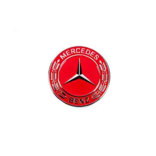 Заглушка замість емблеми на капот Mercedes (червона, 57мм) фото 1