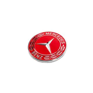 Заглушка замість емблеми на капот Mercedes (червона, 57мм) фото 2