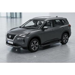 Бокові пороги Allmond Black (2 шт., Алюміній) Nissan X-trail T33/Rogue 2022- рр. фото 1