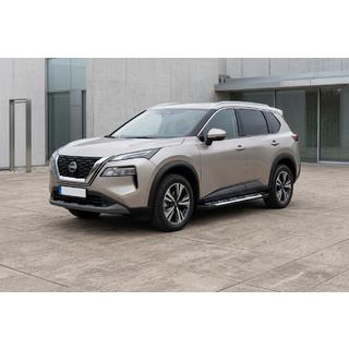 Бокові пороги Sunrise (2 шт., Алюміній) Nissan X-trail T33/Rogue 2022- рр. фото 1