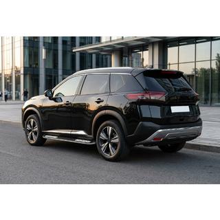 Бокові пороги Tayga V2 (2 шт., Алюміній) Nissan X-trail T33/Rogue 2022- рр. фото 1