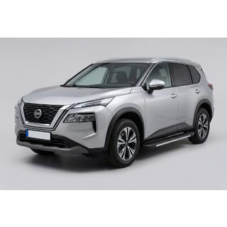 Бокові пороги Bosphore Grey (2 шт., Алюміній) Nissan X-trail T33/Rogue 2022- рр. фото 1