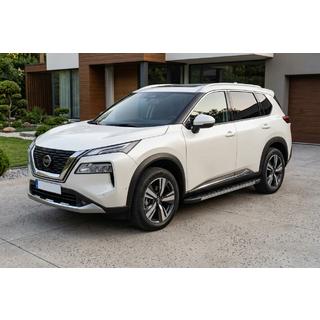 Бокові пороги Duru (2 шт., Алюміній) Nissan X-trail T33/Rogue 2022- рр. фото 1