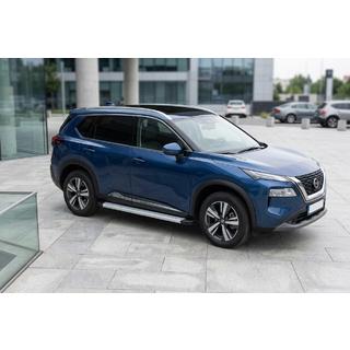 Бокові пороги Maya V2 (2 шт., Алюміній) Nissan X-trail T33/Rogue 2022- рр. фото 1