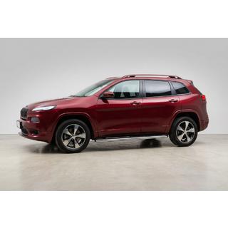 Бокові пороги Maydos V1 (2 шт., Алюміній) Jeep Cherokee KL 2013- рр. фото 1
