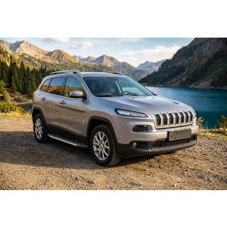 Бокові пороги Duru (2 шт., Алюміній) Jeep Cherokee KL 2013- рр. фото 1