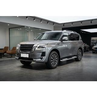 Бокові пороги Tayga V2 (2 шт., Алюміній) Nissan Armada 2016-2024 рр. фото 2
